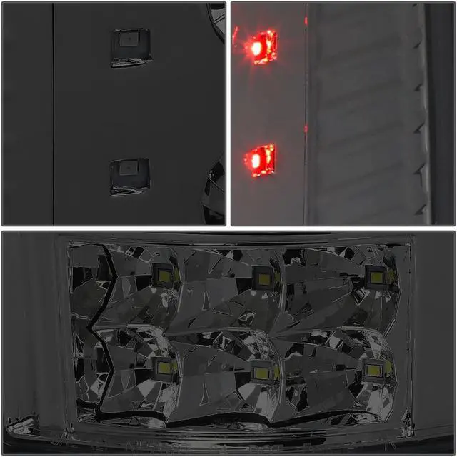 Alt view image 5 of 7 - DNA Motoring TL-F15004-LED-CH-SM For 2004 to 2008 Ford F150 / Lobo 2Pcs Chrome Housing Smoked Lens Full LED Tail Light Brake / Reverse Lamps