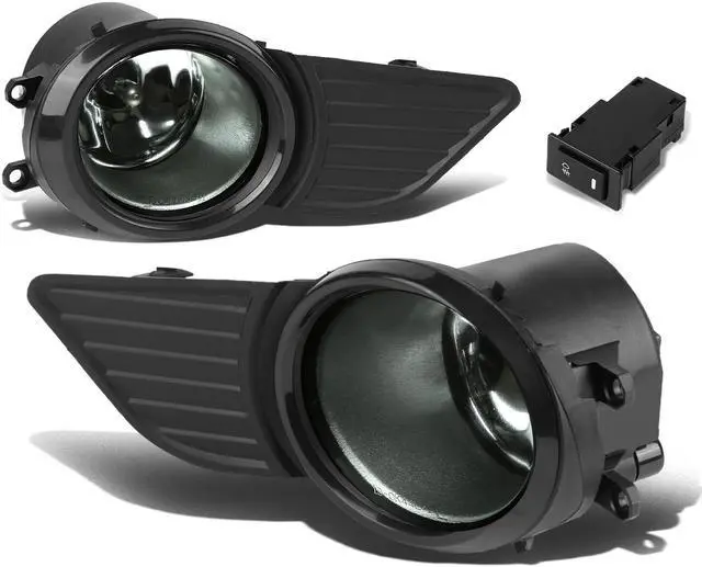 Main image of DNA Motoring FL-ZTL-220-SM For 2011 to 2017 Toyota Sienna Pair Driving Bumper Fog Light Lamp+Bezel+Switch Black Ring Smoked Lens 12 13 14 15 16