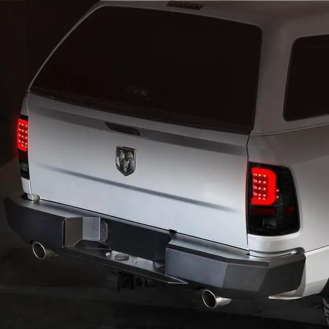 Alt view image 7 of 7 - DNA Motoring TL-DRAM09-LED-3D-BK-SM-G2 For 2009 to 2017 Dodge Ram 1500 / 2500 / 3500 Black Housing Smoked Lens 3D LED Tail Lights