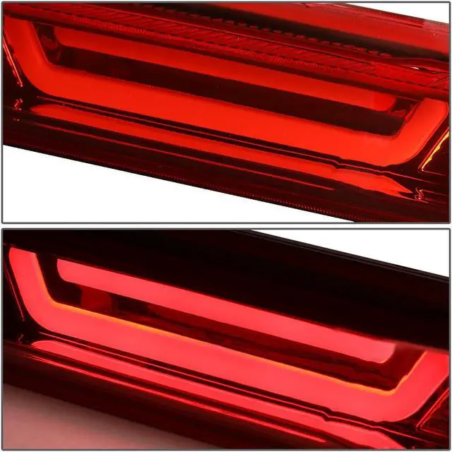 Alt view image 3 of 6 - DNA Motoring 3BL-GMC07-3D-LED-RD For 2007 to 2013 Chevy Silverado GMC Sierra Heavy Duty 3D LED Bar 3rd Third Tail Brake Light Cargo Cargo Lamp Red Housing 08 09 10 11 12