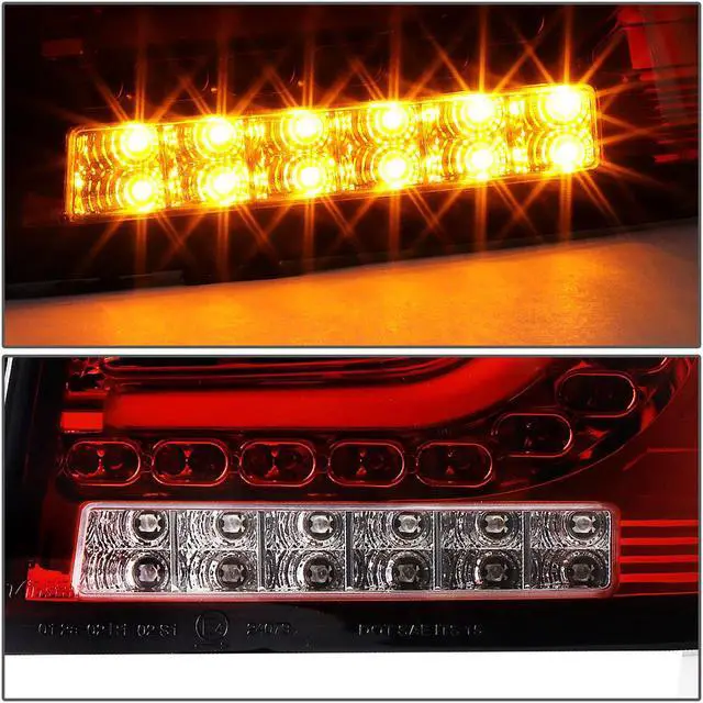 Alt view image 5 of 7 - DNA Motoring TL-LED-3D-GF10-RD-CL For 2010 to 2014 Volkswagen Golf Hatchback Red Housing Clear Lens 3D LED Rear Tail Brake + Corner Signal Lights 11 12 13