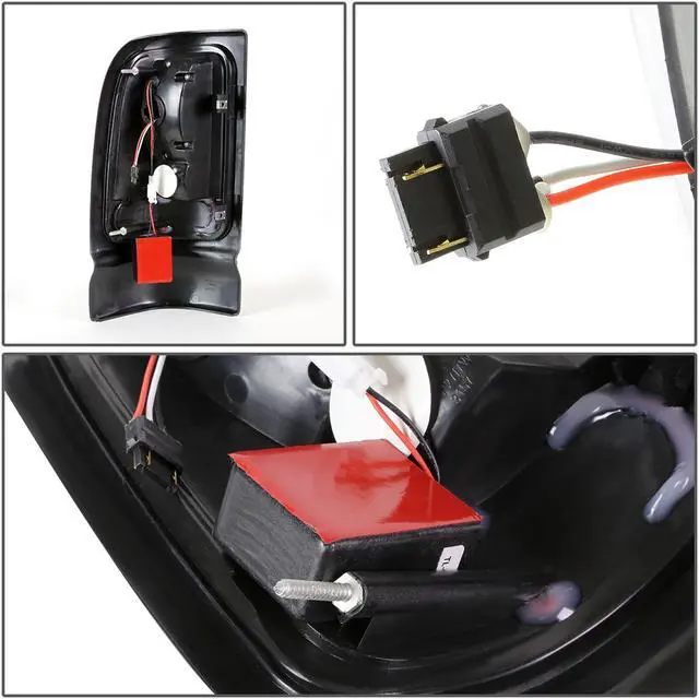 Alt view image 6 of 7 - DNA Motoring TL-DRAM94-LED-CH-SM For 1994 to 2002 Dodge Ram 1500 / 2500 / 3500 Pair of Chrome Housing Smoked Lens LED Tail Brake Lights 95 96 97 98 99 00 01