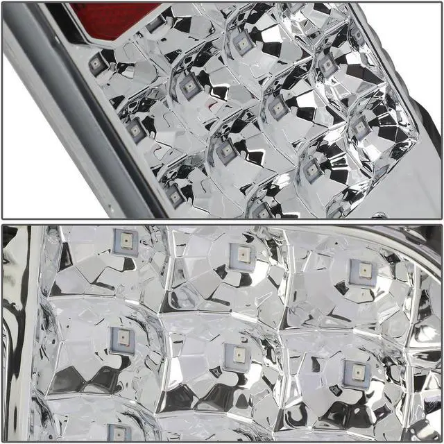 Alt view image 4 of 7 - DNA Motoring TL-TTU15-LED-CH-CL For 2014 to 2018 Tundra Pair Chrome Housing Full LED Tail Light Brake / Reverse Lamps