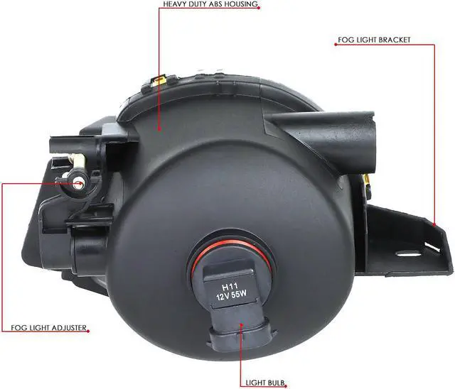 Alt view image 6 of 7 - DNA Motoring FL-ZTL-112-AM For 2007 to 2008 BMW E90 328i 328xi 325i 325xi 330i 330xi Pair Front Driving Fog Light Lamps Amber Lens