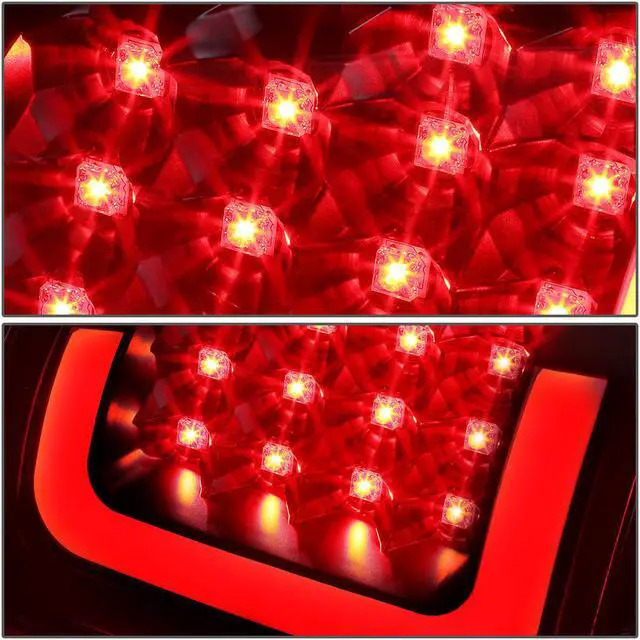 Alt view image 3 of 7 - DNA Motoring TL-CSIL03-LED-RD3D-BK-CL For 1999 to 2006 Silverado / Sierra Fleetside Pair of 3D LED Rear Tail Brake Lights (Black Housing Clear Lens) 01 02 03 04 05