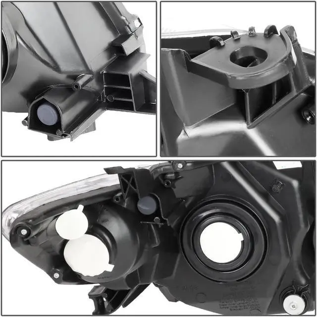 Alt view image 5 of 7 - DNA Motoring HL-OH-TCO09-BK-AM For 2009 to 2010 Corolla 10th Gen Pair Black Housing Amber Corner Headlight Headlamps Left + Right
