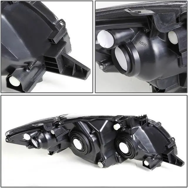 Alt view image 3 of 5 - DNA Motoring HL-OH-TCO09-CH-AM For 2009 to 2010 Toyota Corolla 10th Gen Pair Chrome Housing Amber Corner Headlight Headlamps Left + Right