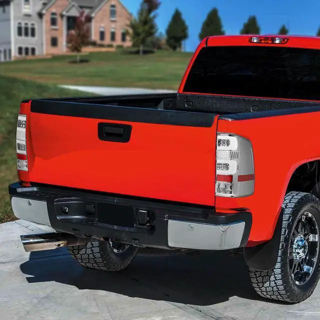 Alt view image 7 of 7 - DNA Motoring TL-GMCSIE07-LED-3D-CH-CL For 2007 to 2014 GMC Sierra Pair Chrome Housing 3D LED Bar Tail Light Rear Brake Lamps
