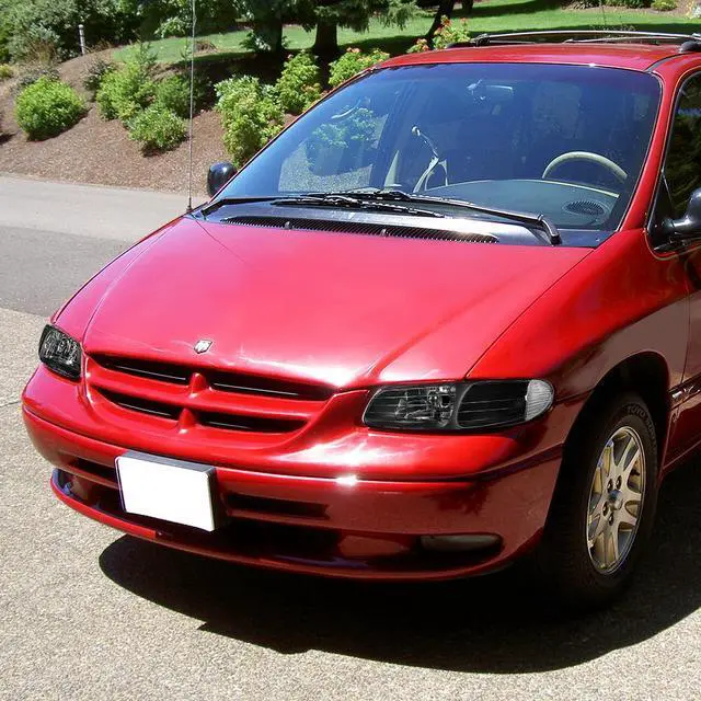 Alt view image 5 of 5 - DNA Motoring HL-OH-014-BK-CL1 For 1996 to 1999 Dodge Caravan Chrysler Voyager Headlight Black Housing Clear Corner Headlamp 97 98 Left + Right
