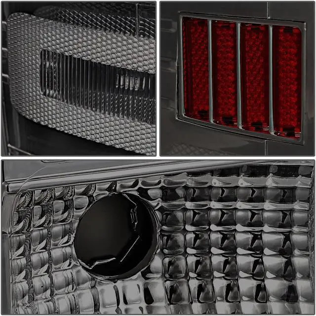 Alt view image 5 of 7 - DNA Motoring TL-CSIL15-LED-3D-CH-SM For 2014-2019 Chevy Silverado / GMC Sierra 1500 2500 3500 HD 3D LED Light Bar Tail Lights ( Chrome Housing Smoke Lens )