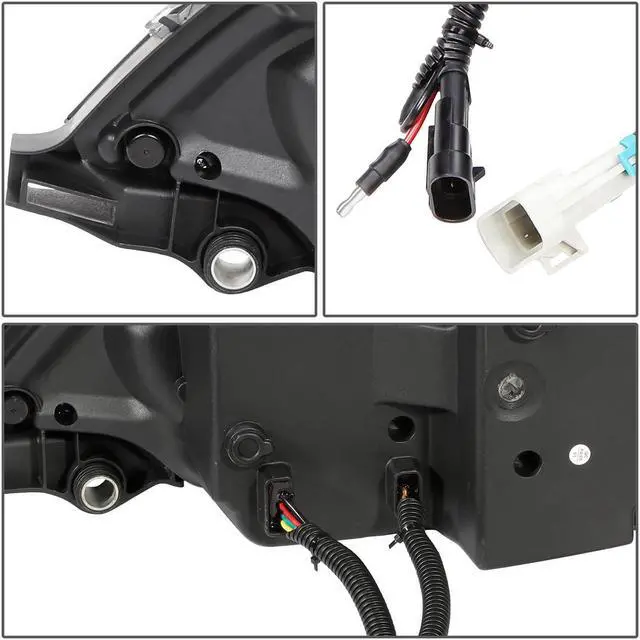 Alt view image 4 of 7 - DNA Motoring HL-HAY-003-CH For 2004 to 2017 Freightliner Columbia Pair LED DRL + Dual Projector Headlight Lamps 05 06 07 08 09 10 11 12 13 14 15 16