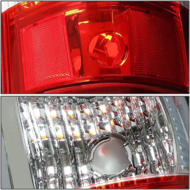 Alt view image 5 of 7 - DNA Motoring TL-CSIL03-LED-RD3D-CH-RD For 1999 to 2006 Silverado / Sierra Fleetside Pair of 3D LED Rear Tail Brake Lights (Chrome Housing Red Lens) 01 02 03 04 05