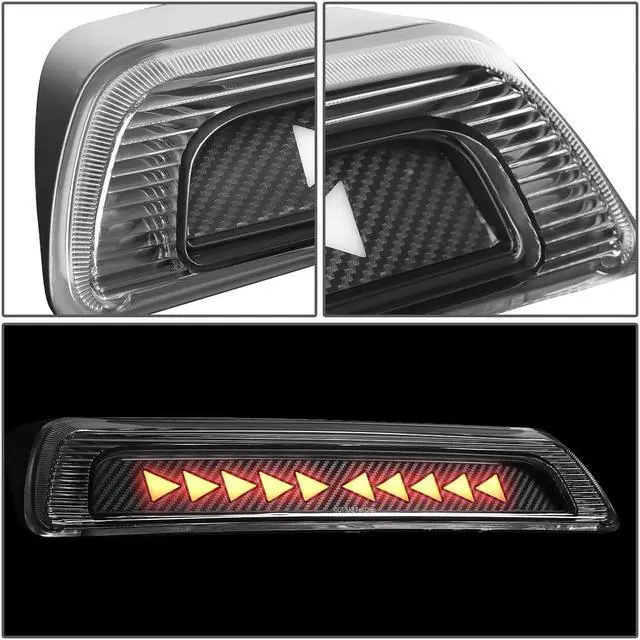 Alt view image 5 of 7 - DNA Motoring 3BL-TTU07-3D-T4-LED-BK For 2007 to 2017 Toyota Tundra Sequential LED Triangle Style Signal Tail Center 3rd Third Brake Light 08 09 10 11 12 13 14 15 16
