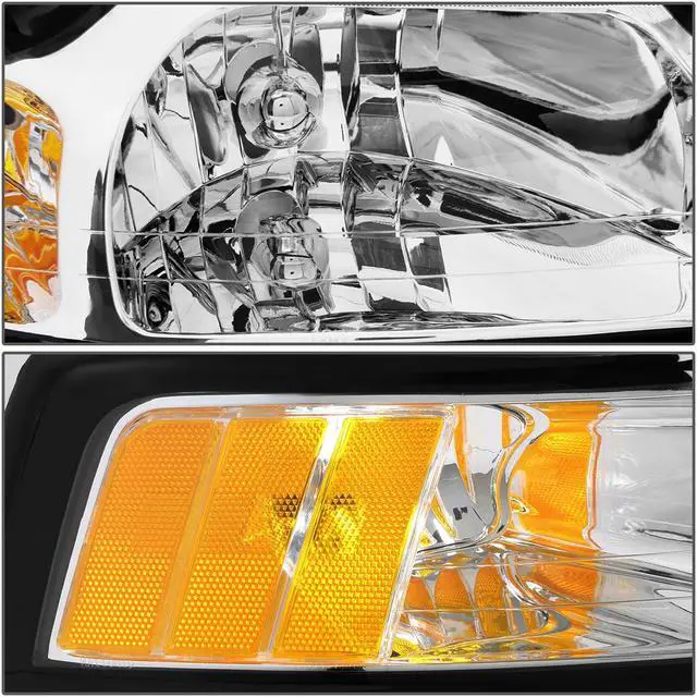 Alt view image 3 of 5 - DNA Motoring OEM-HL-0013-R For 1999 to 2004 Ford Mustang 1PC Factory Style Headlight Headlamp Assembly Right / Passenger Side (Chrome) 00 01 02 03 FO2502177