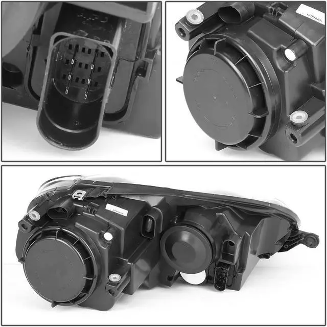 Alt view image 4 of 5 - DNA Motoring HL-OH-VW05-BK For 2005 to 2010 Volkswagen Golf / GTI / Jetta / Rabbit Pair Black Housing Headlight Headlamps Left + Right