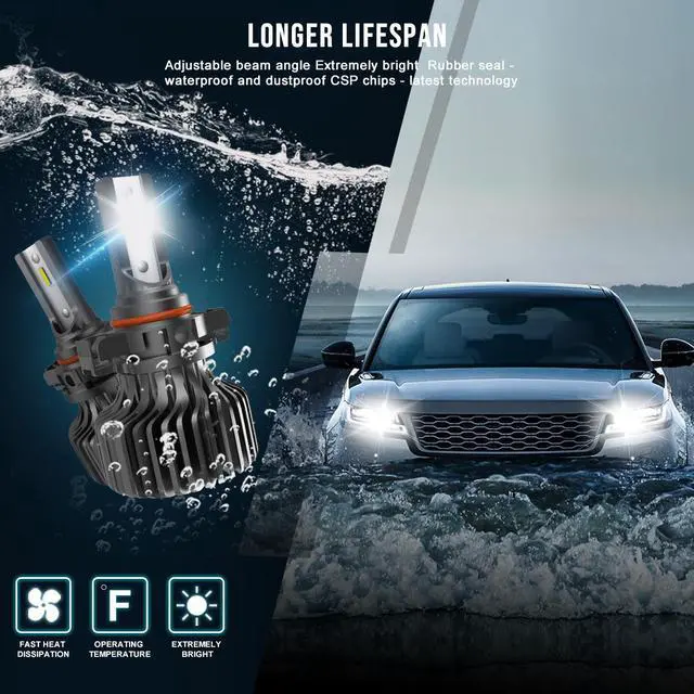 Alt view image 5 of 5 - NUVISION LIGHTING NVL-SLS-H13 Nuvision Pair 9008 H13 Slim LED Headlight High / Low Beam Fog Lamp Light Bulbs Conversion HID Kit