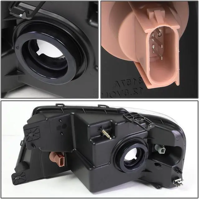 Alt view image 4 of 5 - DNA Motoring OEM-HL-0010-R For 2004 to 2008 Ford F150 Lincoln Mark LT 1PC Factory Style Headlight Headlamp Assembly Right / Passenger Side (Black) 05 06 07 FO2503201