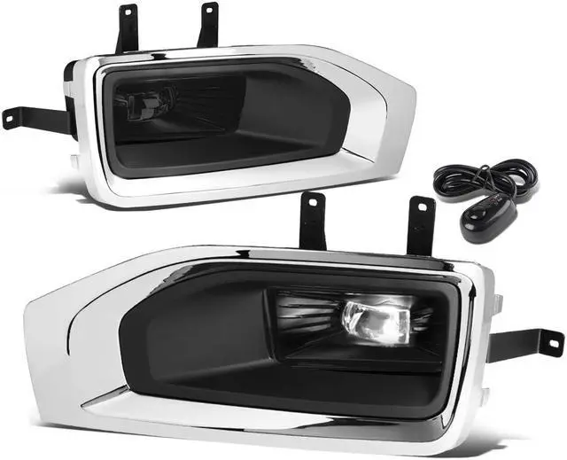 Alt view image 4 of 7 - DNA Motoring FL-ZTL-263-SM For 2015 to 2018 GMC Yukon/XL Pair Front Bumper Lamp LED Fog Light Lamp+Bezel+Switch Smoked Lens 16 17