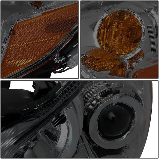 Alt view image 4 of 7 - DNA Motoring HL-OH-SLEG10-SM-AM For 2010 to 2014 Subaru Outback Legacy Pair Smoked Housing Amber Corner Projector HeadLight Lamps 11 12 13