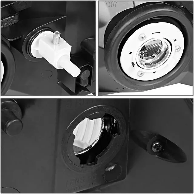 Alt view image 5 of 7 - DNA Motoring HL-OH-032-SM-CL1 For 1999 to 2003 Ford Windstar Headlight Smoked Housing Clear Corner Headlamp 00 01 02 Left + Right