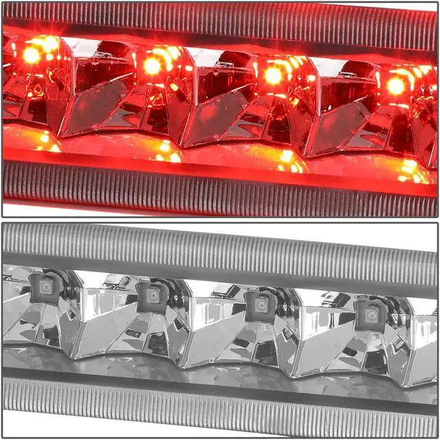 Alt view image 4 of 6 - DNA Motoring 3BL-FES01-LED-CH For 2001 to 2007 Ford Escape Mercury Mariner LED 3rd Third Tail Brake Light Rear Stop Lamp Chrome Housing 02 03 04 05 06
