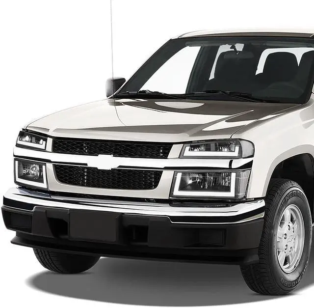 Alt view image 7 of 7 - DNA Motoring HL-LB-CCOL044P-BK-CL1 For 2004 to 2012 Chevy Colorado GMC Canyon Pair Black Housing Clear Corner LED DRL Headlight Bumper Lamps 05 06 07 08 09 10 11