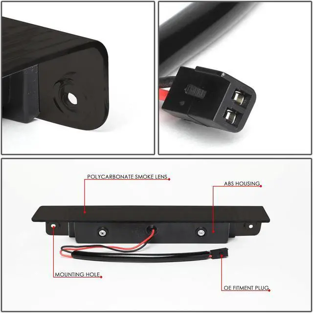 Alt view image 2 of 3 - DNA Motoring 3BL-CEXP13-LED-SM For 2003 to 2017 Chevy Express GMC Savana 1500 2500 3500 LED 3rd Third Tail Brake Light Lamp Smoked Housing 04 05 06 07 08 09 10 11 12 13 14 15 16 17