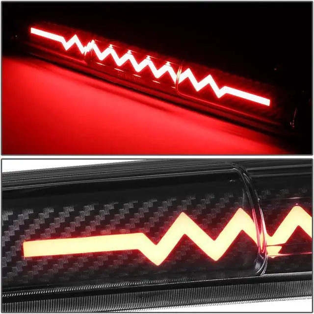 Alt view image 3 of 7 - DNA Motoring 3BL-GMC99-3D-T5-LED-BK For 1999-2007 Chevy Silverado GMC Sierra 1500 2500 3500 HD Classic Heartbeat Style Sequential LED 3rd Third Tail Brake Light