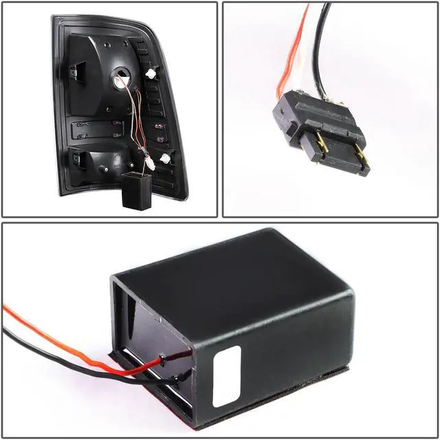 Alt view image 6 of 7 - DNA Motoring TL-DRAM09-LED-3D-BK-SM-G2 For 2009 to 2017 Dodge Ram 1500 / 2500 / 3500 Black Housing Smoked Lens 3D LED Tail Lights