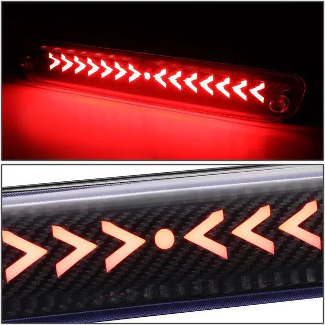Alt view image 3 of 7 - DNA Motoring 3BL-COLO04-3D-T3-LED-BK For 2004 to 2012 Chevy Colorado GMC Canyon Isuzu I-Series Sequential LED Arrow Style Signal Tail Center 3rd Third Brake Light