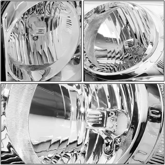 Alt view image 3 of 7 - DNA Motoring HL-OH-RM06-CH-CL1 For 2006 to 2009 Dodge Ram Truck 1500 2500 3500 Pair Black Housing Amber Corner Front Driving Headlight Lamps 07 08 ( Chrome / Clear )