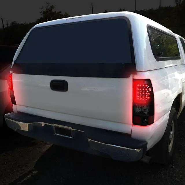 Alt view image 7 of 7 - DNA Motoring TL-CSIL03-LED-RD3D-BK-SM For 1999 to 2006 Silverado / Sierra Fleetside Pair of 3D LED Rear Tail Brake Lights (Black Housing Smoked Lens) 01 02 03 04 05
