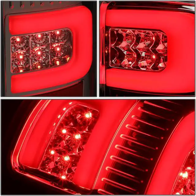 Alt view image 3 of 7 - DNA Motoring TL-GMCSIE07-LED-3D-CH-CL For 2007 to 2014 GMC Sierra Pair Chrome Housing 3D LED Bar Tail Light Rear Brake Lamps