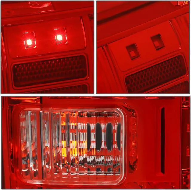 Alt view image 5 of 7 - DNA Motoring TL-TTU15-LED-CH-RD For 2014 to 2018 Tundra Pair Red Housing Full LED Tail Light Brake / Reverse Lamps