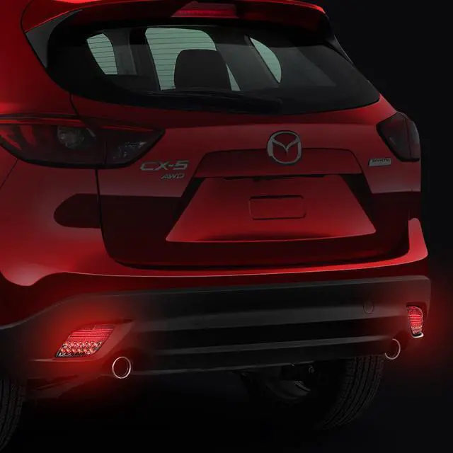 Alt view image 5 of 5 - DNA Motoring FRL-CX5-LED-CH For 2013 to 2016 Mazda CX5 Pair Rear Bumper LED Reflector Tail Brake Fog Lights (Clear Housing) 14 15