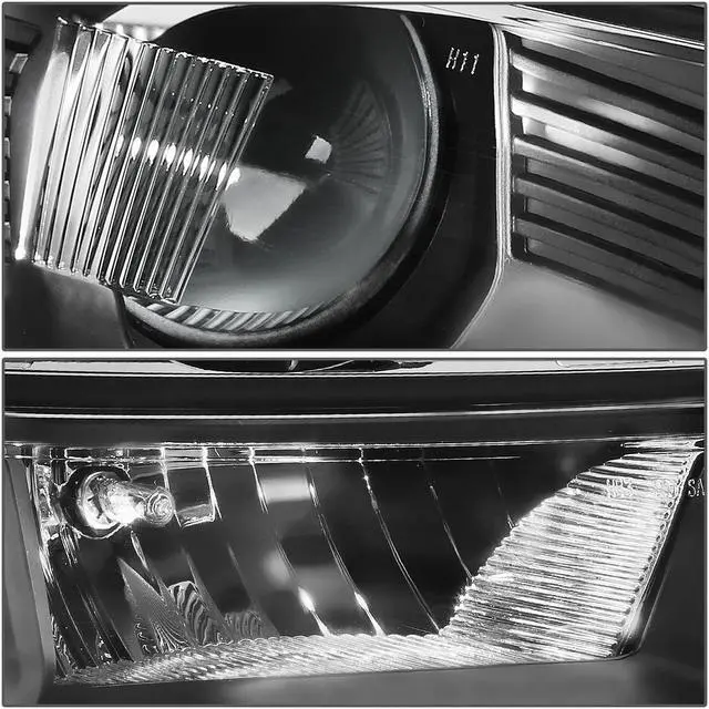 Alt view image 3 of 7 - DNA Motoring HL-OH-FEDG15-BK-AM For 2015 to 2018 Ford Edge Factory Style Black Housing Amber Corner Projector Front Driving Headlight Headlamp 16 17