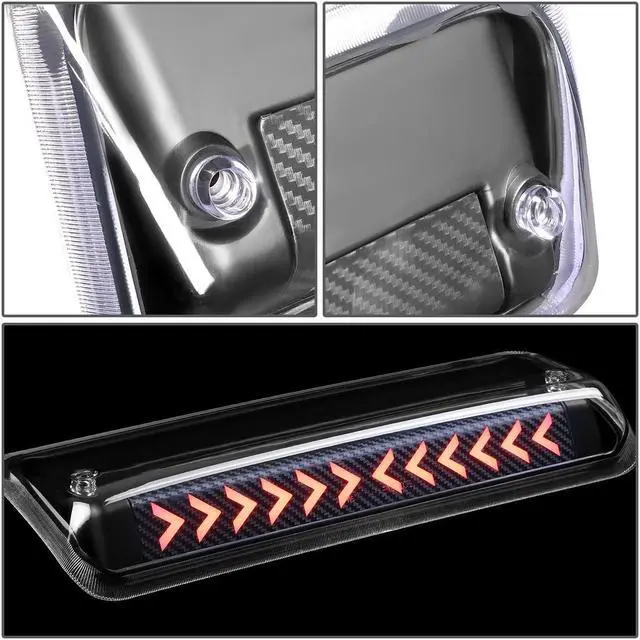 Alt view image 5 of 7 - DNA Motoring 3BL-F15004-3D-T3-LED-BK For 2004 to 2010 Ford F-150 Explorer Sport Trac Sequential LED Arrow Style Signal Tail Center 3rd Third Brake Light 05 06 07 08 09