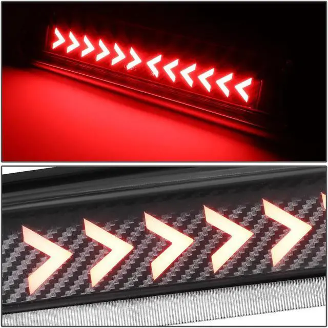 Alt view image 3 of 7 - DNA Motoring 3BL-F15004-3D-T3-LED-BK For 2004 to 2010 Ford F-150 Explorer Sport Trac Sequential LED Arrow Style Signal Tail Center 3rd Third Brake Light 05 06 07 08 09