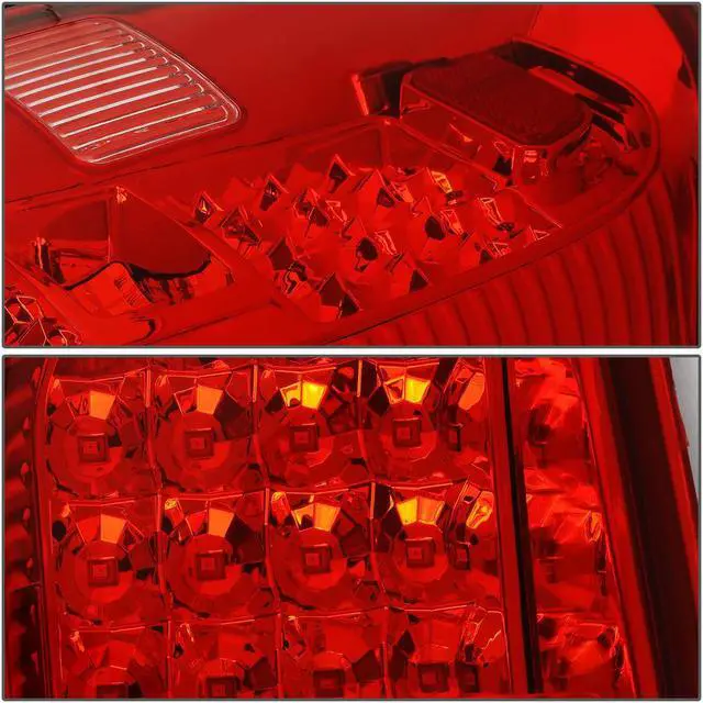 Alt view image 4 of 7 - DNA Motoring TL-TTU15-LED-CH-RD For 2014 to 2018 Tundra Pair Red Housing Full LED Tail Light Brake / Reverse Lamps