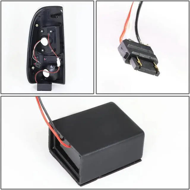 Alt view image 6 of 7 - DNA Motoring TL-F15097-LED-RD3D-CH-SM For 1997 to 2007 Ford F150 / Super Duty Styleside Pair of Red 3D LED Bar Tail Brake Lights (Chrome Housing Smoked Lens)