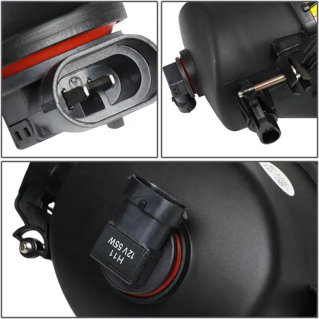 Alt view image 5 of 7 - DNA Motoring FL-ZTL-112-AM For 2007 to 2008 BMW E90 328i 328xi 325i 325xi 330i 330xi Pair Front Driving Fog Light Lamps Amber Lens