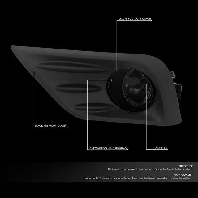 Alt view image 2 of 7 - DNA Motoring FL-ZTL-302-SM For 2016 to 2018 Nissan Altima 4-Door Pair Smoked Lens Front Driving Fog Light Lamps w/Bezel Cover+Switch 17