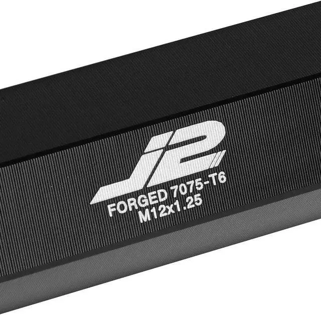 Alt view image 2 of 4 - J2 Engineering LN-T7-001-125-BK J2 Engineering 7075 Aluminum M12 x 1.25 20 Pcs 90mm Open End Lug Nut Set with Adapter Black