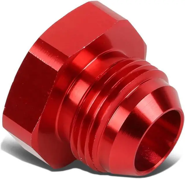 Alt view image 2 of 4 - DNA Motoring FT-1-9012-12-RD 12AN AN-12 3/4" Flare Bolt Aluminum Anodized Nut Plug Lock Fitting Adapter (Red)