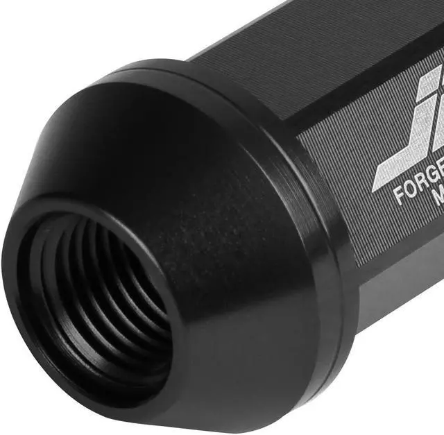 Alt view image 4 of 7 - J2 Engineering LN-T7-004-125-BK J2 Engineering 7075 -T6 Forged Aluminum M12 x 1.25 20Pcs 50mm Open -End Lug Nut w/ Socket Adapter Key ( Black )