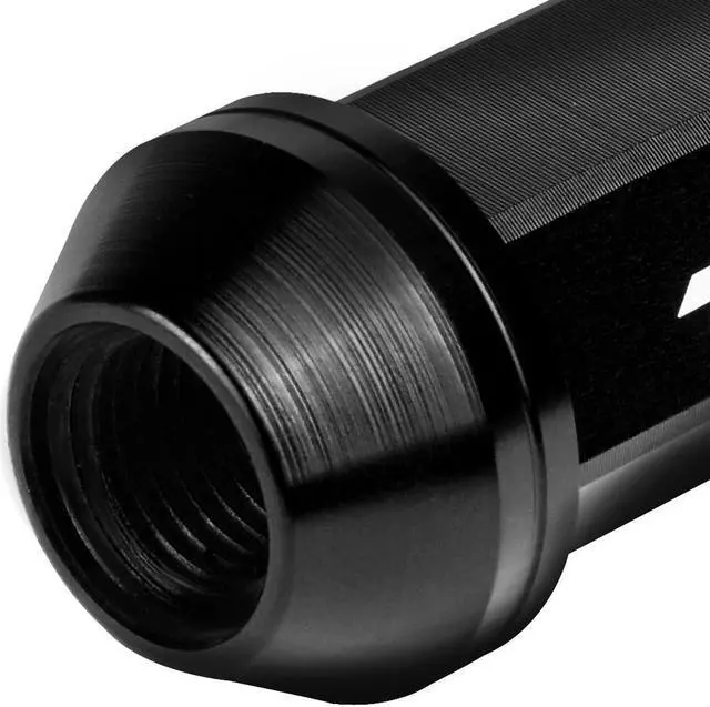 Alt view image 4 of 7 - J2 Engineering LN-T7-023-125-BK J2 Engineering 7075 -T6 Forged Aluminum M12 x 1.25 20Pcs 40mm Height Open -End Lug Nut Sets w / Socket Adapter Black