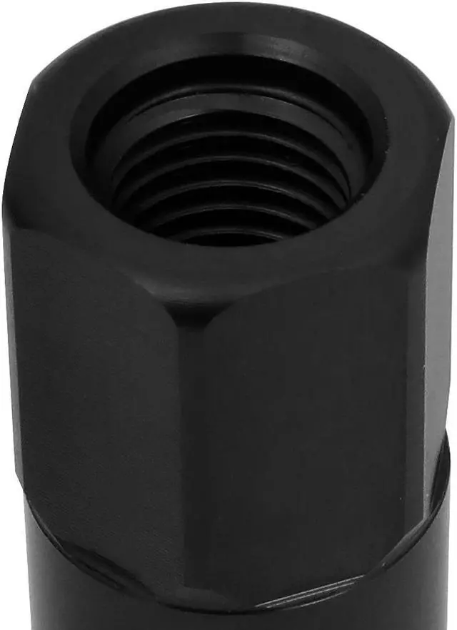 Alt view image 4 of 6 - J2 Engineering LN-T7-015-15-BK J2 Engineering 7075 -T6 Forged Aluminum M12X1.5 20Pcs 123mm Height Spiky Cap Lug Nut Set w / Socket Adapter (Black)