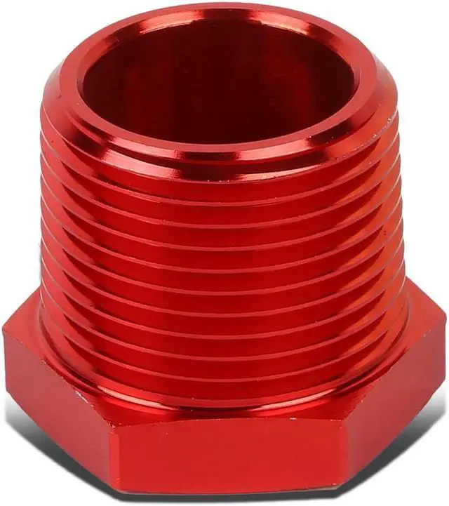 Alt view image 3 of 4 - DNA Motoring FT-1-9022-16-12-RD 1" Male to 3/4" Female Anodized NPT Piping Thread Reducer Adapter Fitting (Red)