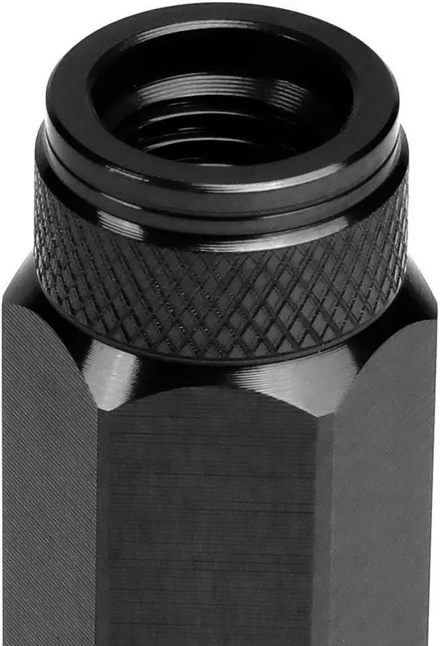 Alt view image 5 of 6 - J2 Engineering LN-T7-027-15-BK J2 Engineering 7075 -T6 Forged Aluminum M12 x 1.5 20 Pcs 90mm Open End Lug Nut Set w/ Adapter ( Black )