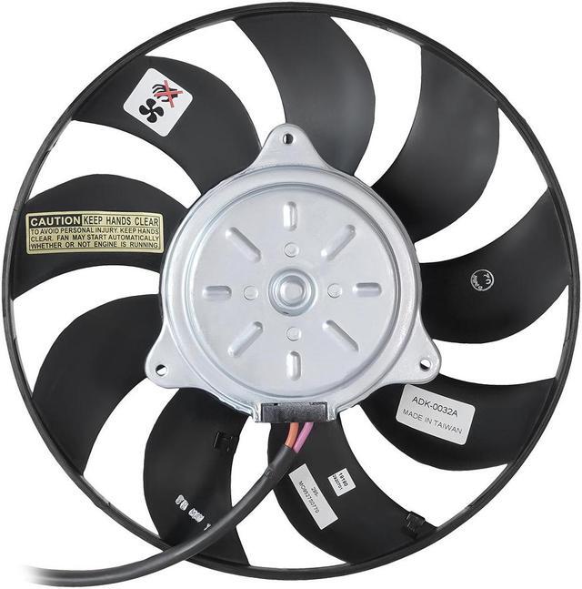 Main image of DNA Motoring OEM-RF-0296 For 2002 to 2008 Audi A4 1.8T 2.0T Quattro Factory Style Radiator Cooling Fan Assembly AU3117107 03 04 05 06 07